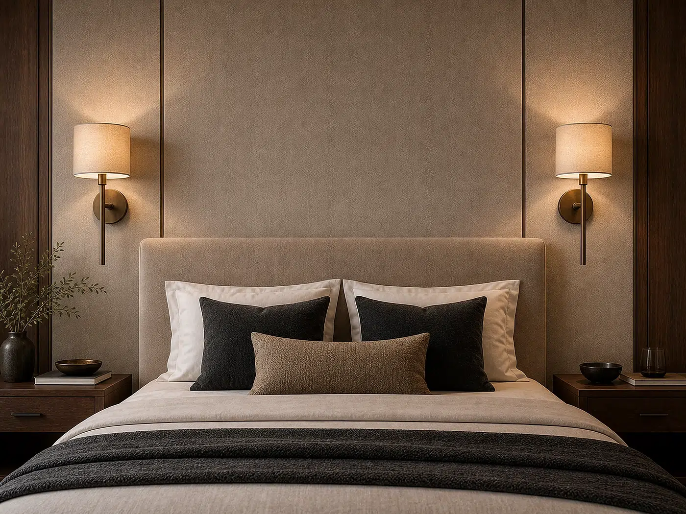 Bedside Wall Sconce Pair for Bedrooms and hotel suites