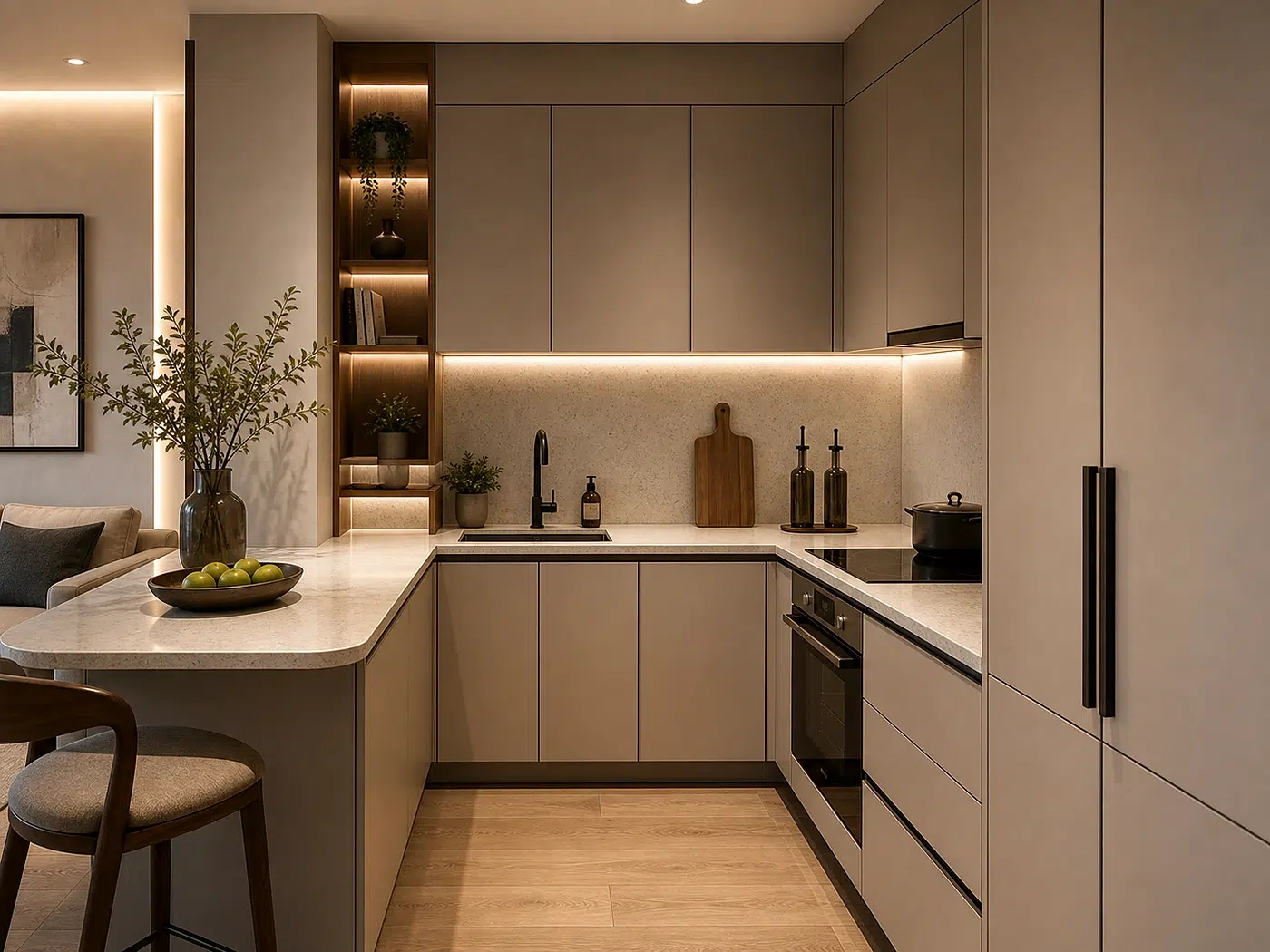 Compact Apartment Kitchen for Urban apartments and rental upgrades