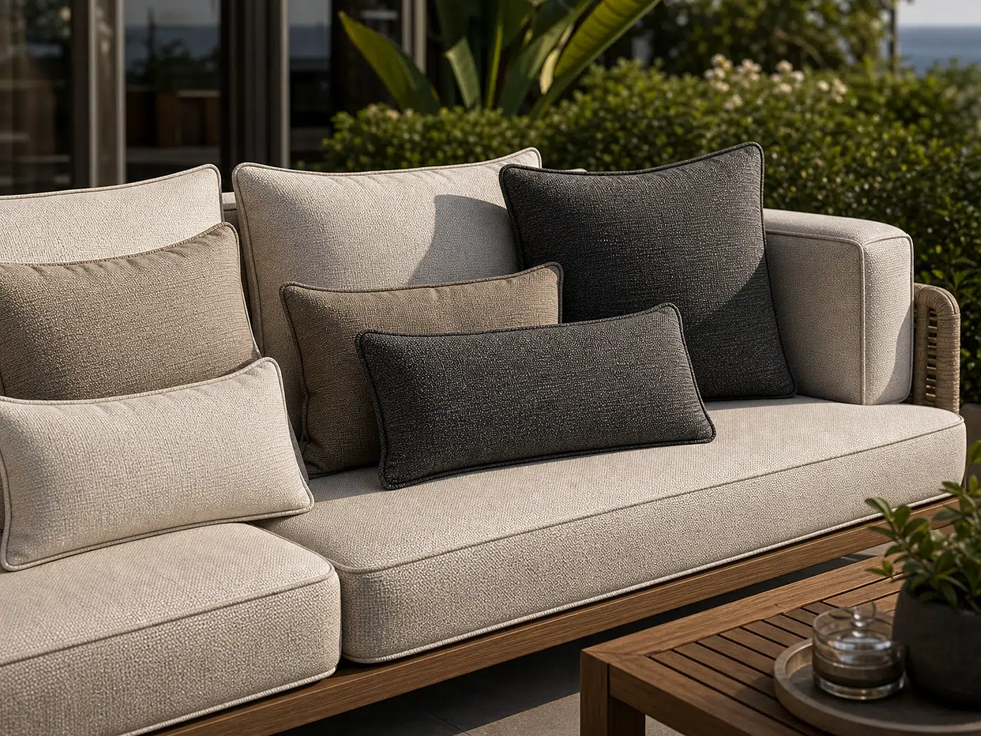 Outdoor Cushion Set for Terraces, pool decks, and patios