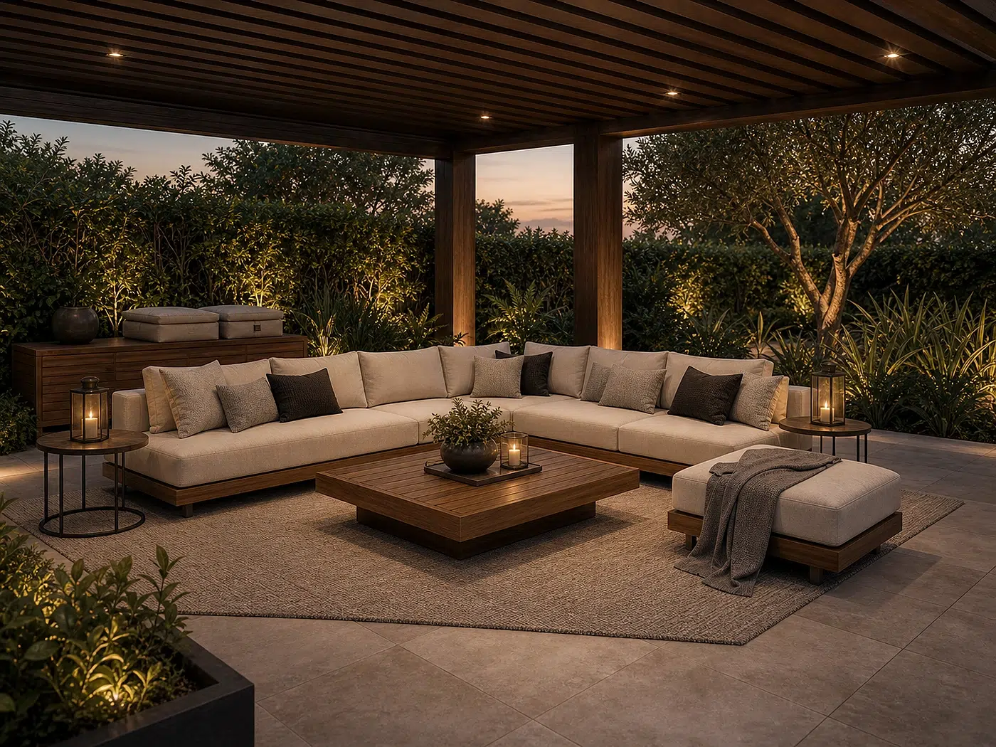 Pergola Lounge Package for Covered decks and villa gardens