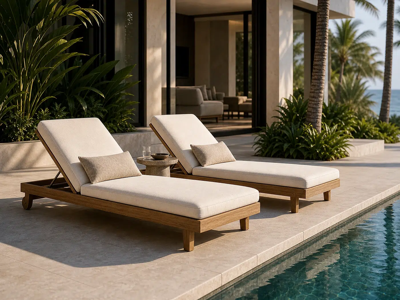 Poolside Lounger Pair for Pool decks and sun terraces