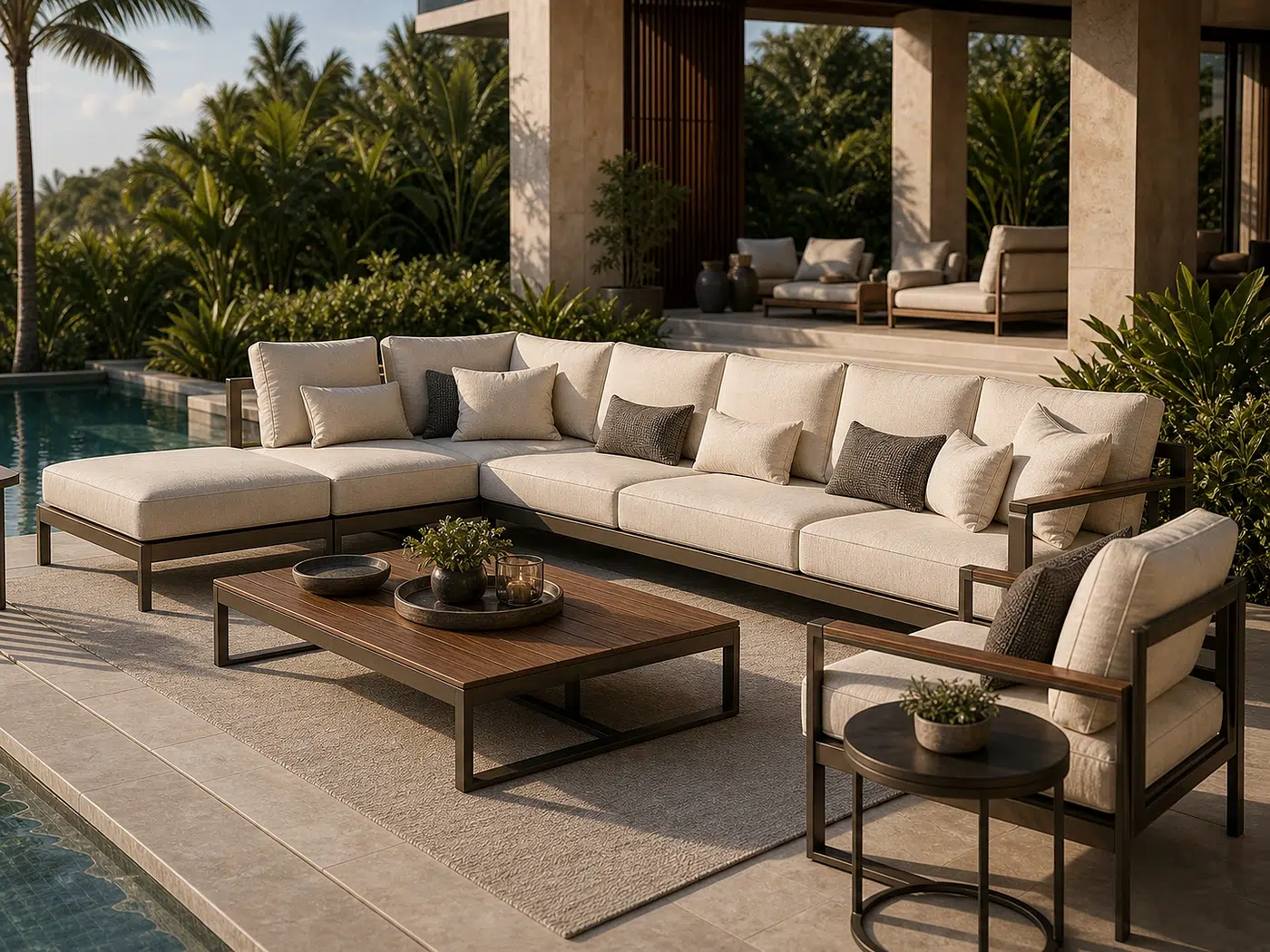 Resort Patio Sofa Set for Villas, resorts, and pool terraces