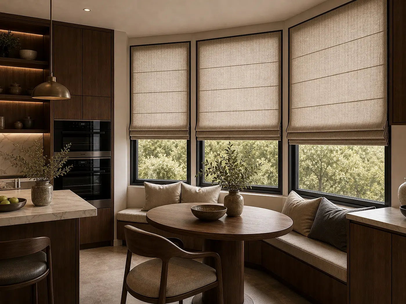 Roman Blind Collection for Kitchens, studies, and compact rooms