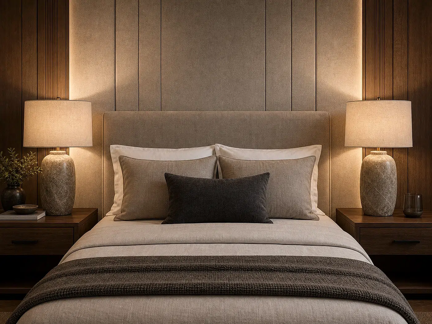 Stone Table Lamp Set for Bedrooms, lounges, and styled consoles